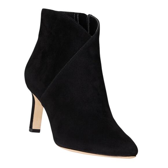 Ralph Lauren Women's Isabelle Envelope Suede Dress Booties Black Size 8 1/2 - Picture 1 of 4